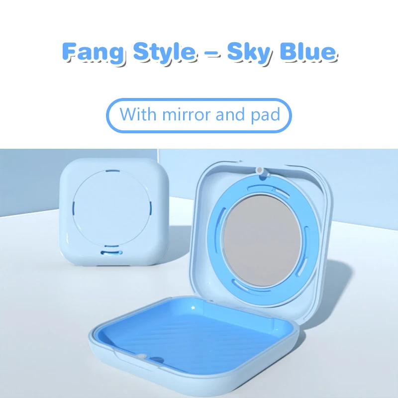 

1pcs Dental Box Breathable Magnetic Retainer Case With Mirror Braces Aligner Mouth Guard Case For Teeth Travel False Denture Box