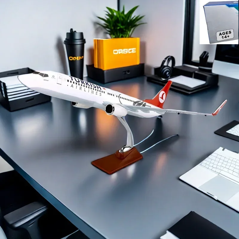 

47CM 1:120 B737 model Turkish Turkey airline with alloy base aircraft plane collectible display toy collection decoration