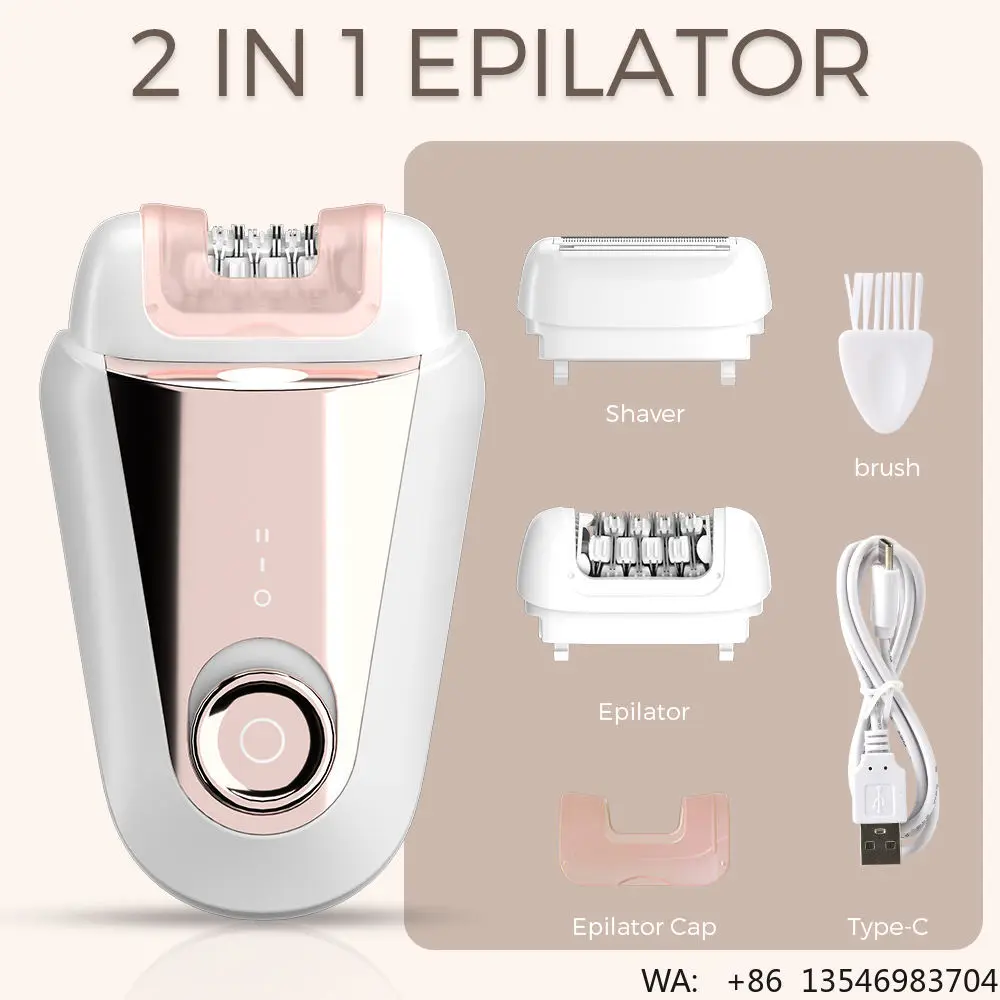 Mini Portable Epilator for Women LED Light USB Rechargeable Electric Tweezer Hair Removal Body Leg OEM