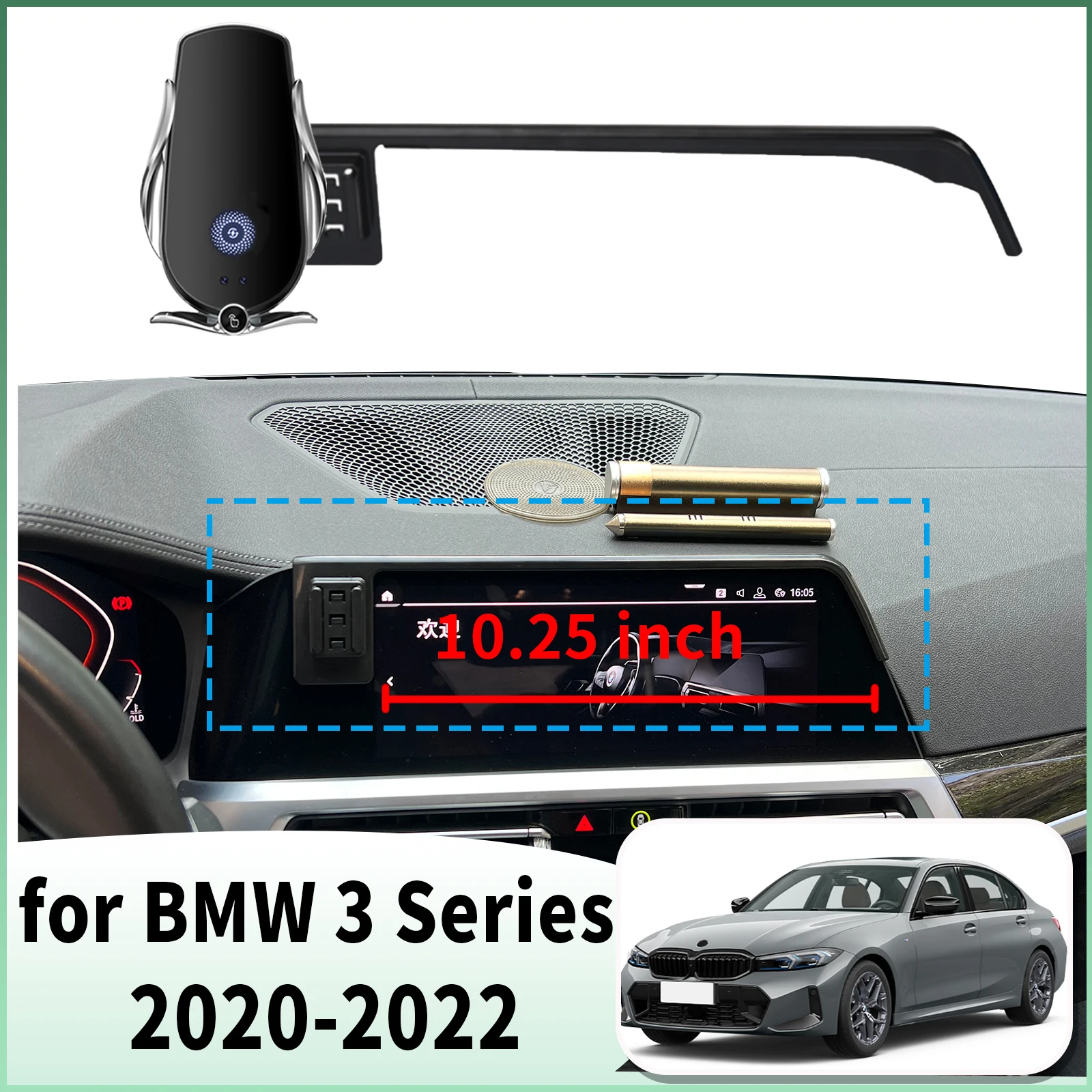 

fit for BMW 3 Series 2020 2021 2022 G20 (10.25in) Specific Dashboard Navigation Phone Holder Mount Design Car​​ accessoires