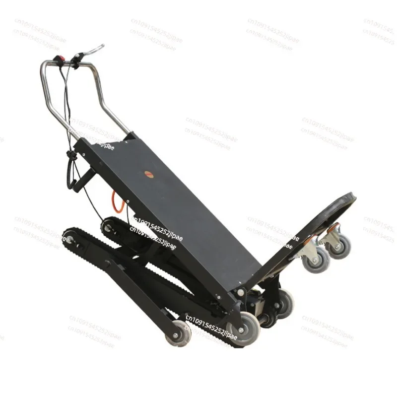 400KG Electric Stair Climbing Vehicle Cargo Handling Cart Crawler-type Up and Down Stair Climber Folding Hand Trolley 48V 72AH