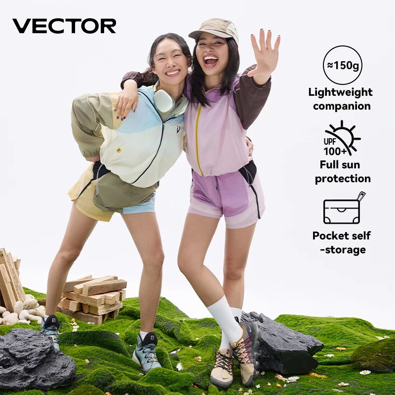 VECTOR Adult Women's Colorful Sunscreen Clothes for Spring and Summer Beach Hiking, City Walking, Fast Drying, Comfortable