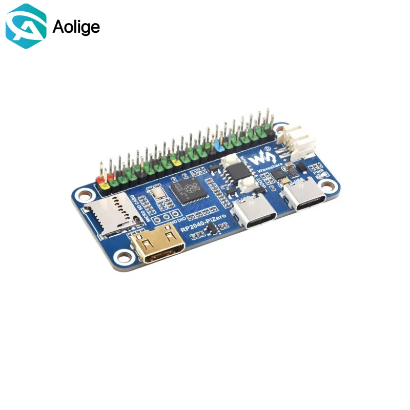 

RP2040-Pi Zero Макетная плата 16 МБ Flash Type-C GPIO Mini HDMI-совместимый порт TF Slot Base на Raspberry Pi RP2040 Pico