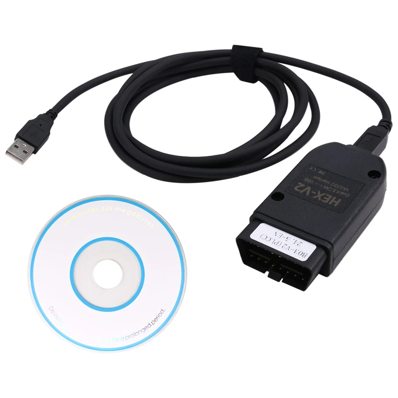 HEX-V2 VCDS 24.5 ATMEGA162 5054 Interfaccia USB 2.0 per VW Skoda Seat 1996-2017 Versione inglese