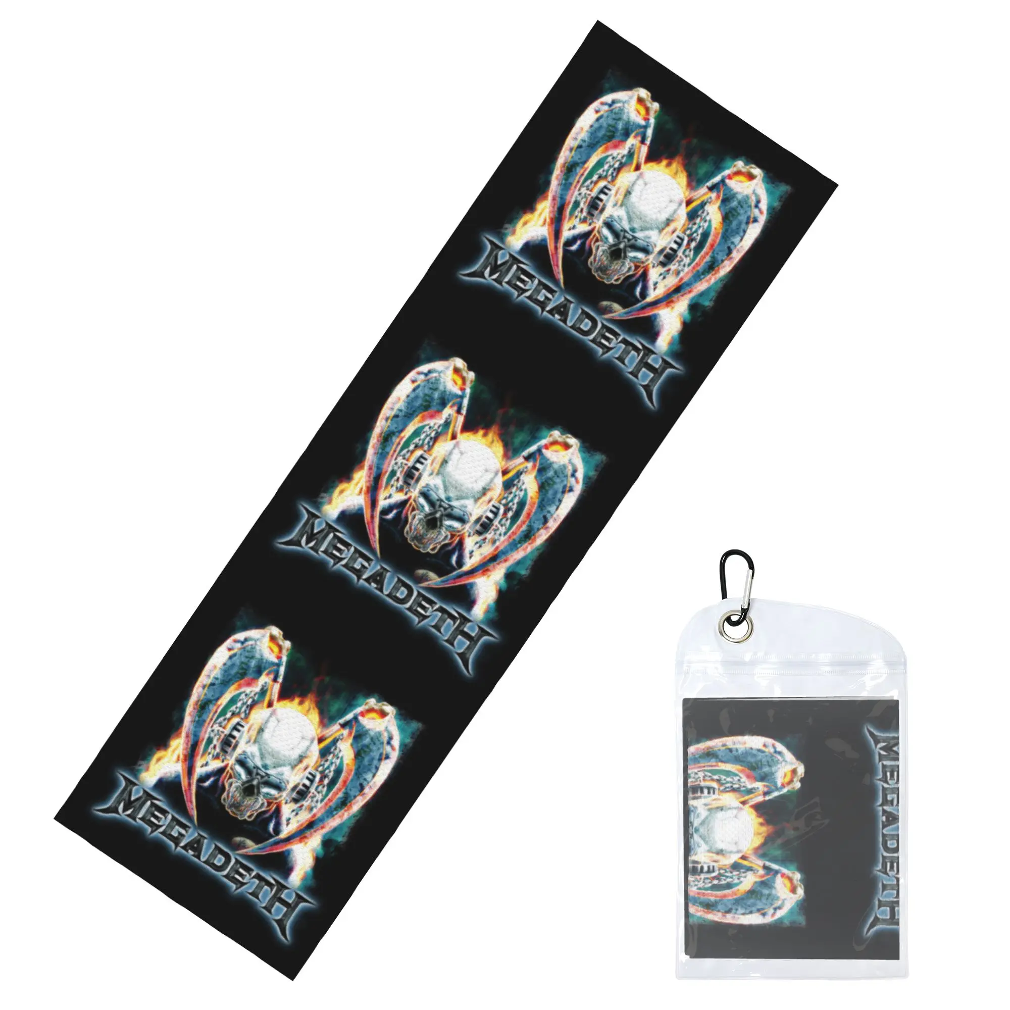 Skull Megadeths Heavy Metal Band Cold Exercise Towel Quick Dry Face Towel  Yoga Towels