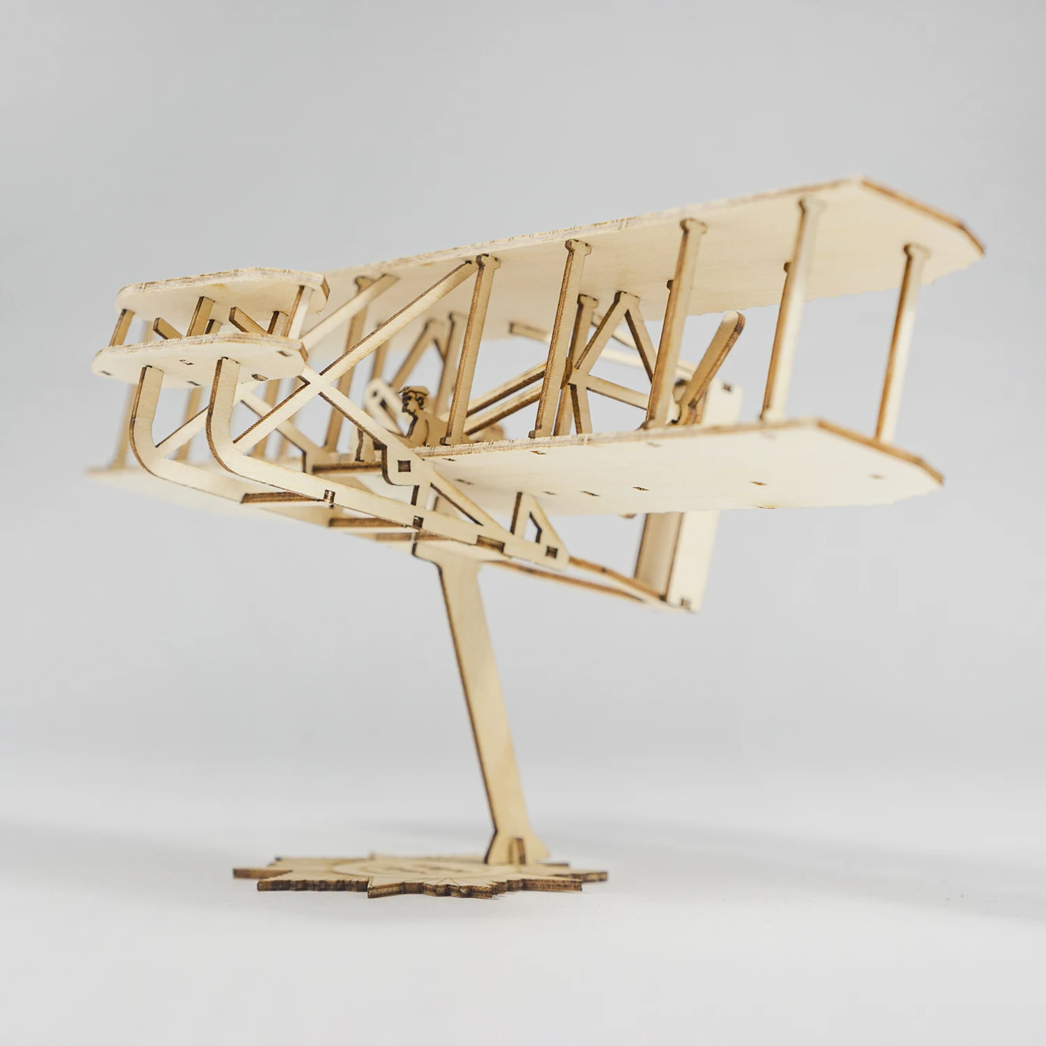 DW Hobby VC09 Wright Flyer 1:65 Balsa-Bausatz – 9 Zoll 1903 Statisches Modell 3D-Holzpuzzle – Detail 10