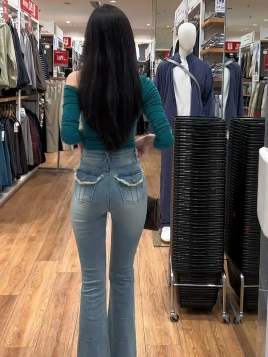 

High Waist Slimming Micro Flared Denim Jeans Women's Spring 2025 New Sle Elastic Hoof Pants Cotton Stretch Denim