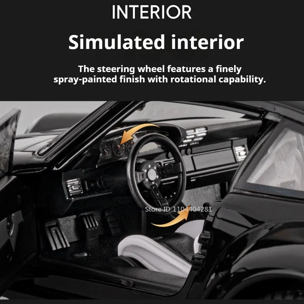 1:22 RWB 993 NA1 Modelli di auto sportive in miniatura Pressofuso in lega Giocattoli Porte aperte Suono Luce Tirare indietro Veicoli Ornamenti da collezione