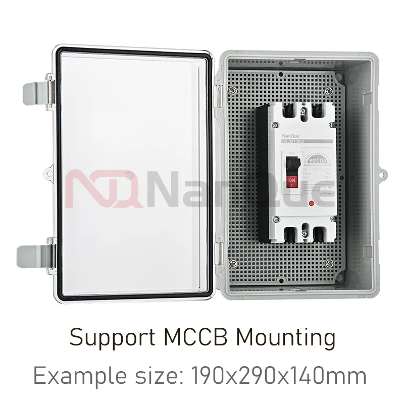 Distbution Box MCCB Box Electric Controller Box AC DC Power Device Box IP65 Waterproof 100/150/200/300/400mm Size Wall Mounting