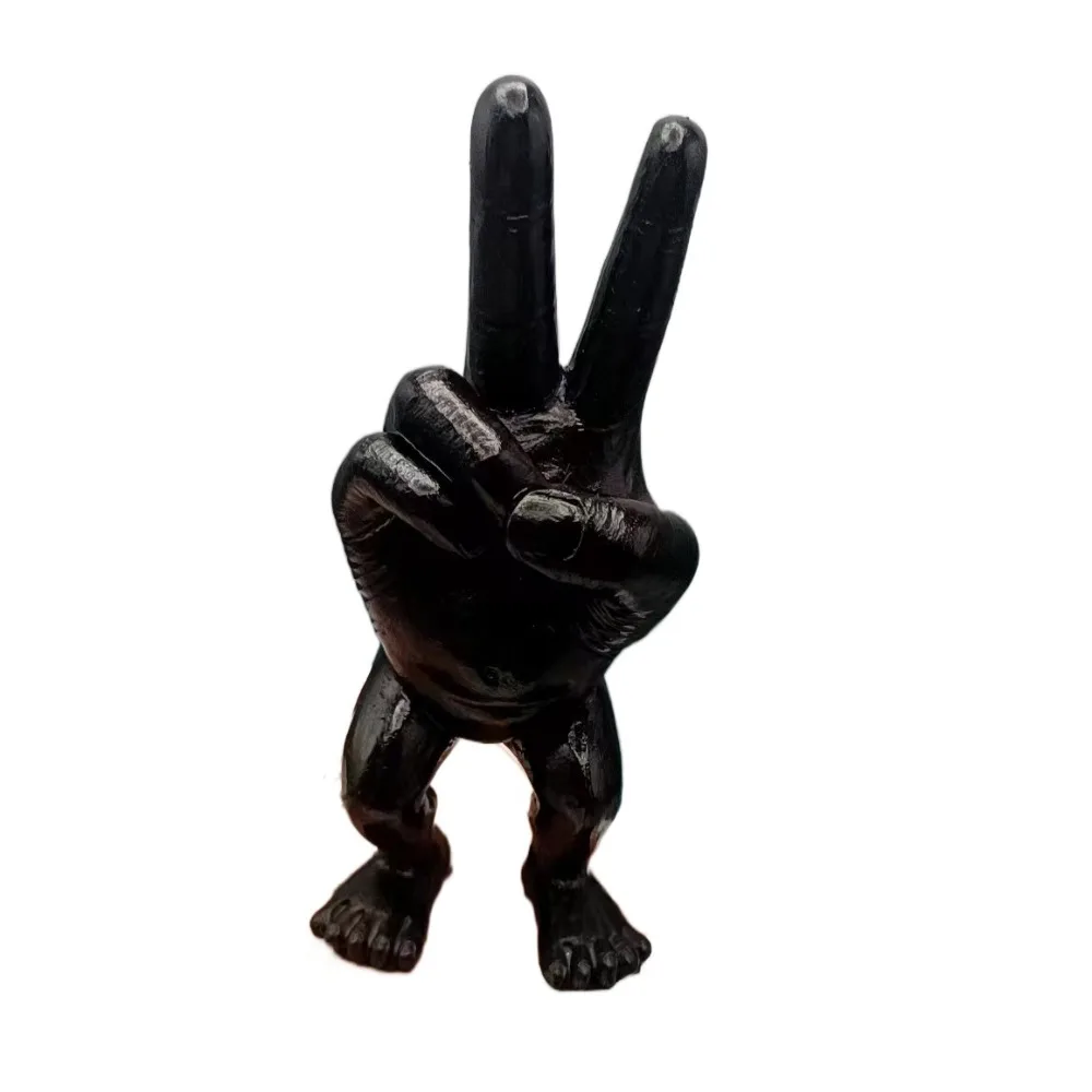 Victory Finger Leg Figure Pranks Crafts Model Finger Hand Decoration Funny Statue Finger Prank Statue Home Decoration