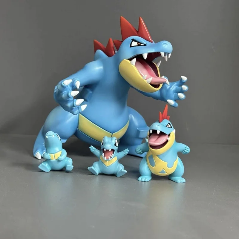 Cartoon Anime Pokemon Totodile Croconaw Feraligatr World Action Figure Desktop Statua Modello Giocattolo Regalo