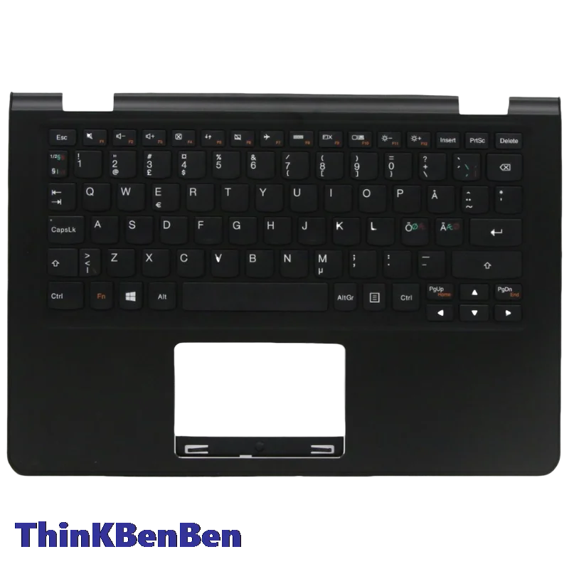 NDC Nordic Keyboard Black Upper Case Palmrest Shell Cover For Lenovo Yoga 300 11IBR 11IBY Flex 3 1120 1130 5CB0J08456