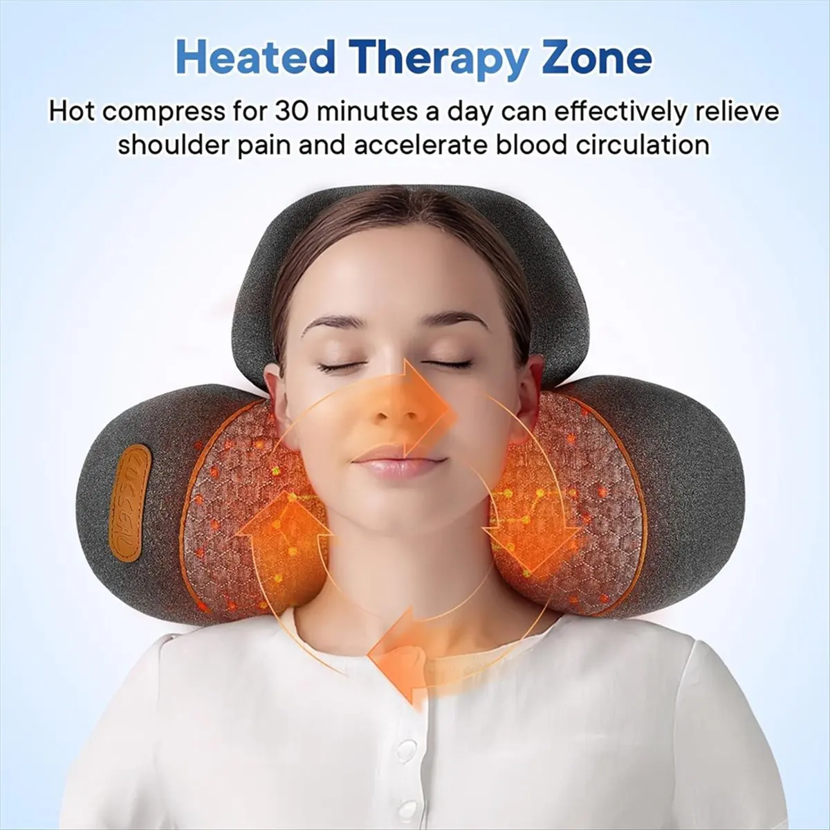 Подушка-массажер для шеи 3 в 1, массажер для шеи для лечения боли в плечах с подогревом, облегчение боли в глубоких тканей