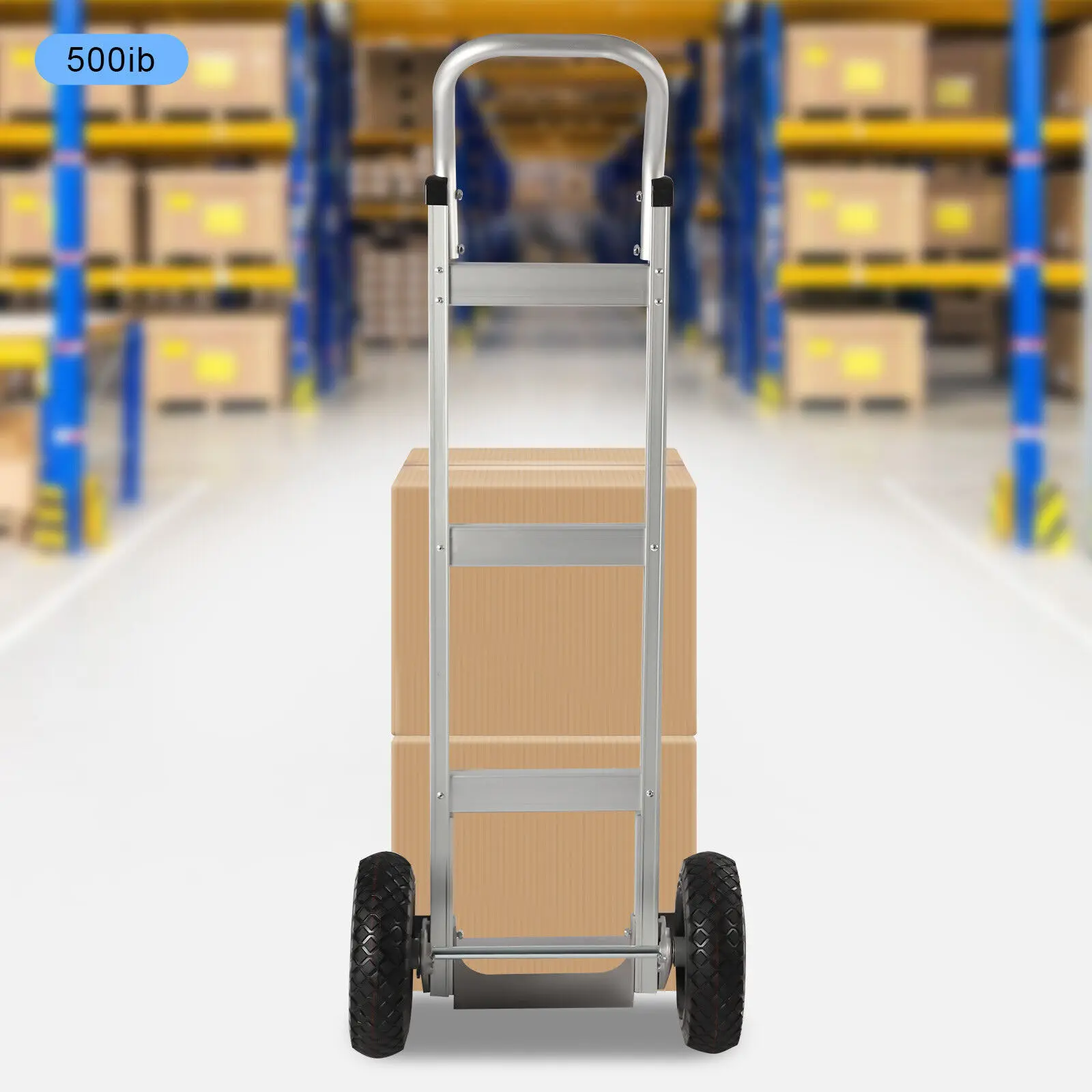 

Ручная тележка из алюминиевого сплава, сверхмощная тележка с резиновыми колесами, 440 фунтов/500 фунтов