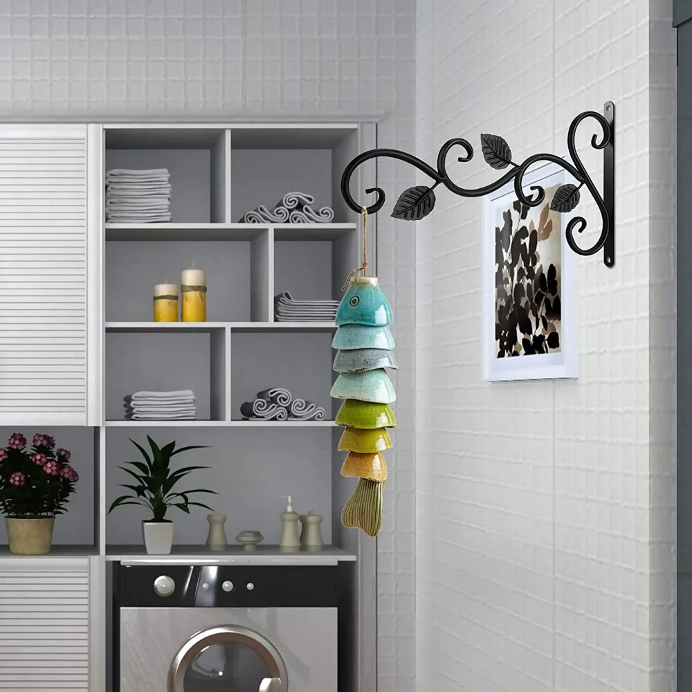 4pcs Wall-Mounted Wall-Mounted Hooks Leaf Model Design Curved Tips Decorative Hooks Hanging Bracket High Load Capacity 20 lbs