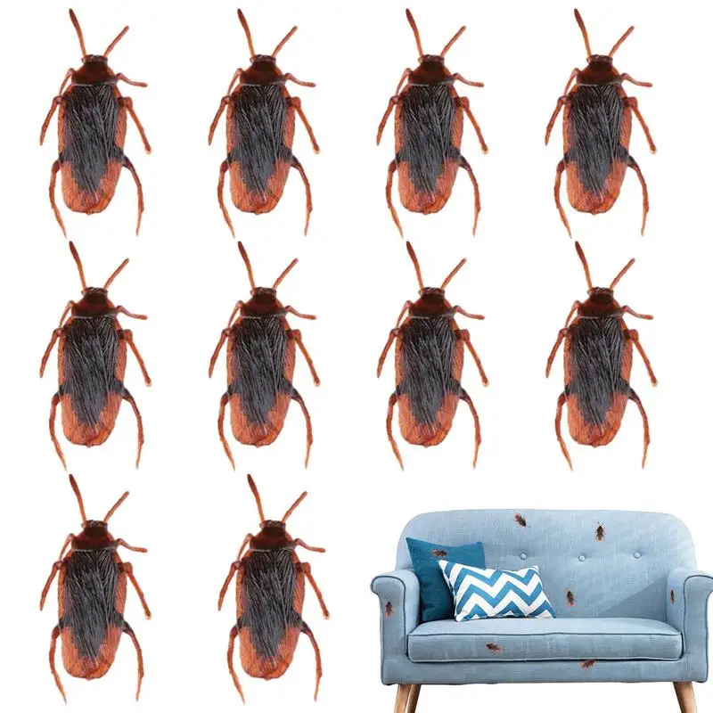 Cockroach Prank Toy 10 Pcs Joke Toys Simulation Centipede Tricky Spoof Toy Halloween Scorpion Prank Toy Fake Roaches Prank Toys