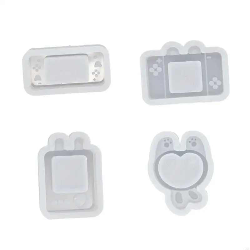 97QE Resin Shaker Mould Earrings Keychains Pendant Molds Game Keychain Epoxy Mold