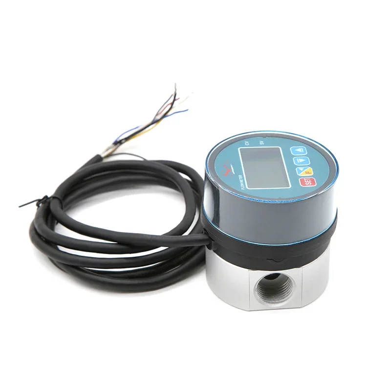 

1/2" Gear Flowmeter LCD 485 Digital Oval Hall Sensor Oil Flow Sensor Aluminum Alloy Suitable For Gas Stations