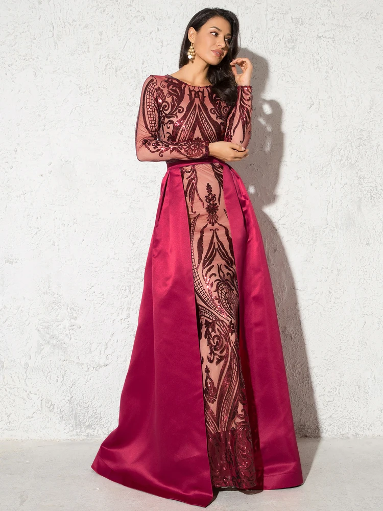 Burgundy Tie Up Skirt For Ball Gown Gold Green Black