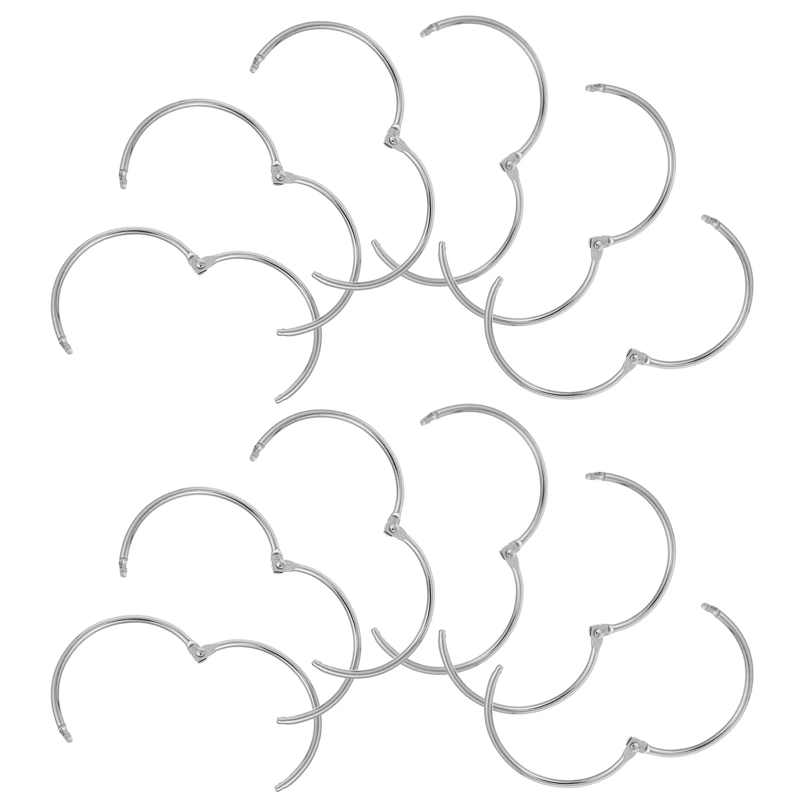 20 قطعة حلقات الموثق أوراق فضفاضة الحديد دائرة معدنية خواتم للوثائق بطاقات فلاش ملزمة كتاب تنظيم مدرسة مكتب المنزل الحرفية #4