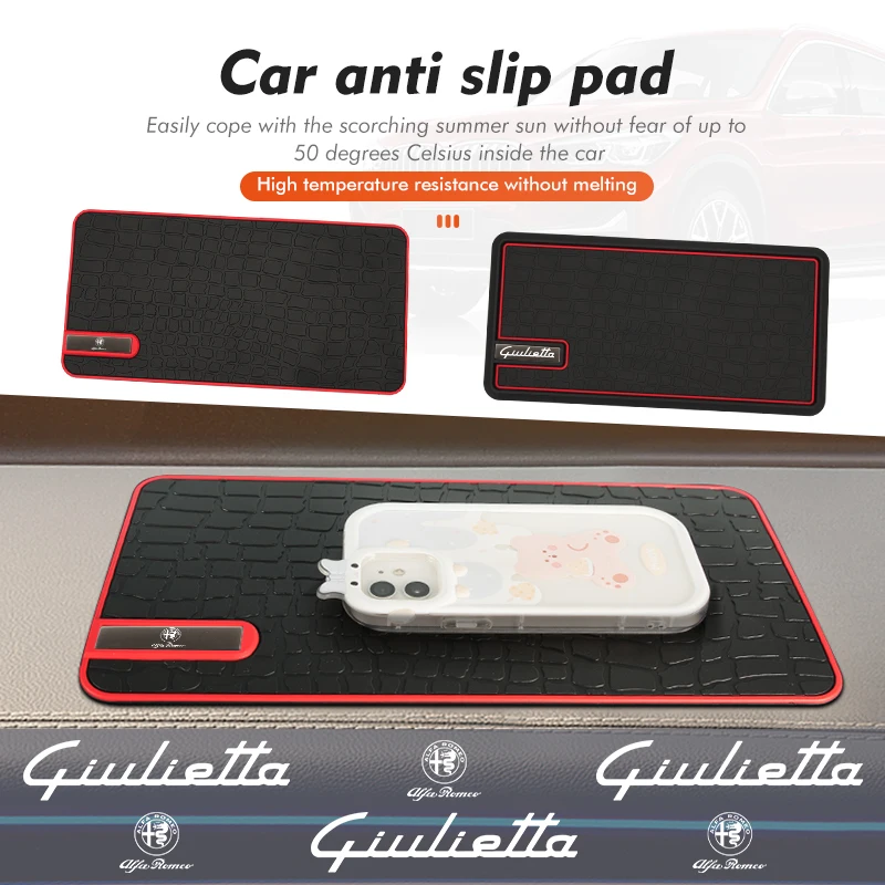 

2026 Hot Alfa Romeo Car Dashboard Phone Anti Slip Mat Non Slip Pads Ornament Auto Accessorise For Alfa Romeo Giulia 147 Mito 156