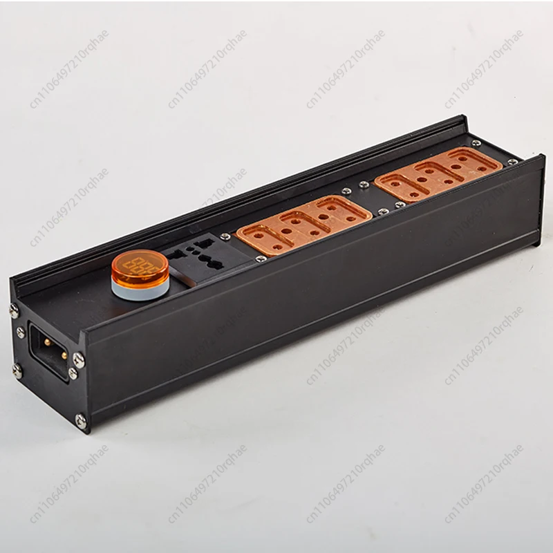 

6-Way DMX Breakout Box for Stage Lighting, Power Distribution Controller for Par Lights Beam Lights, with Truss Mount