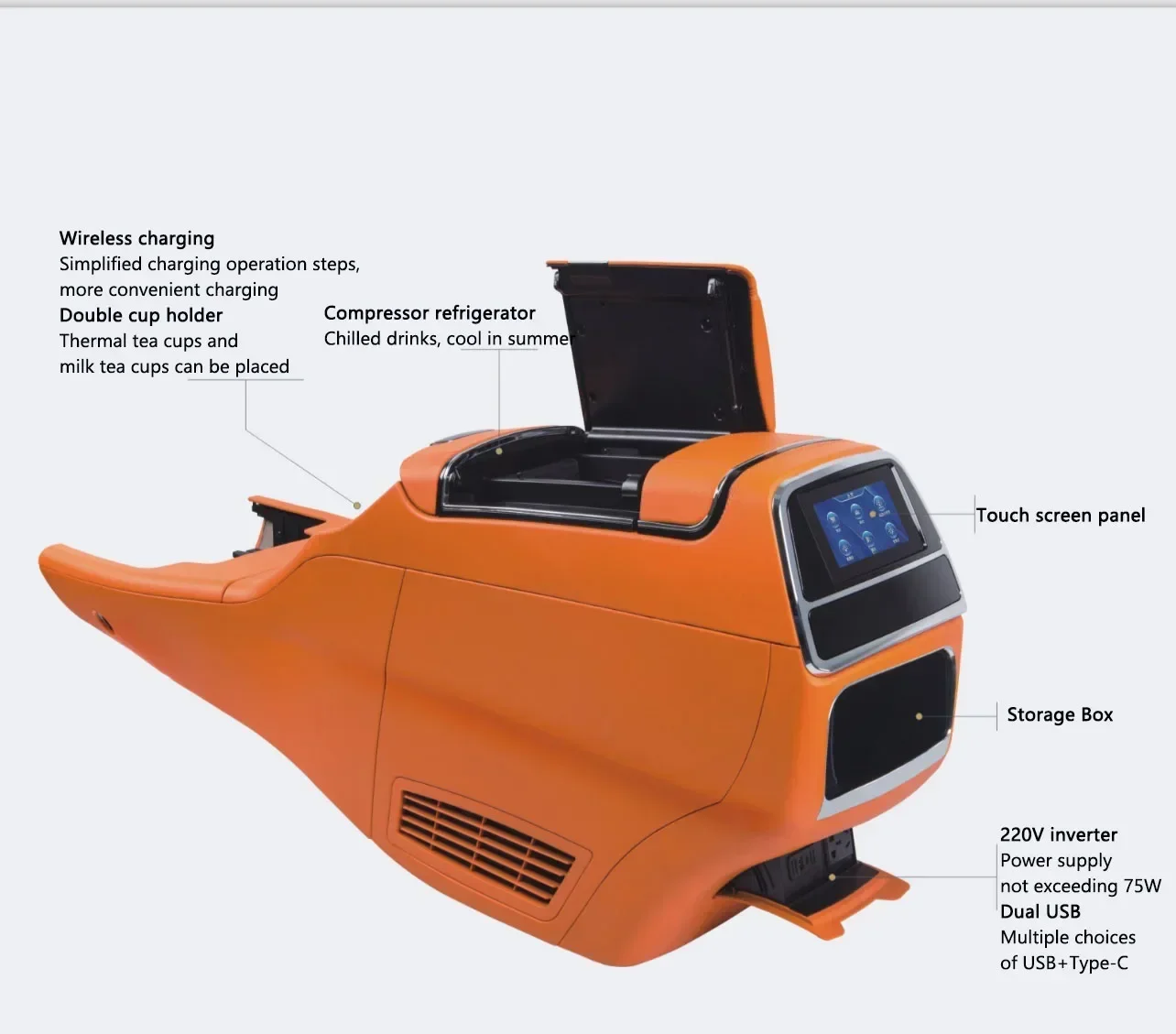 

Car interior central luxury armrest box touch screen suitable for Mercedes-Benz Vito Viano W447 Vclass