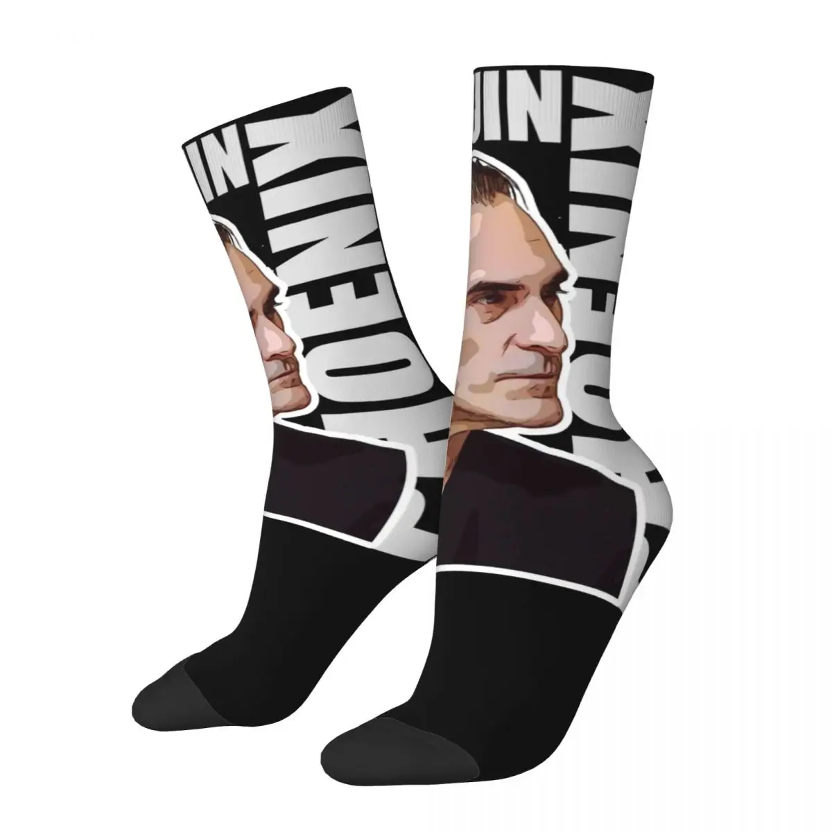 

Funny Joaquin Phoenix Actor Accessories Crew Socks Sweat Absorbing Movie Sport Crew Socks Cute for Men's Present