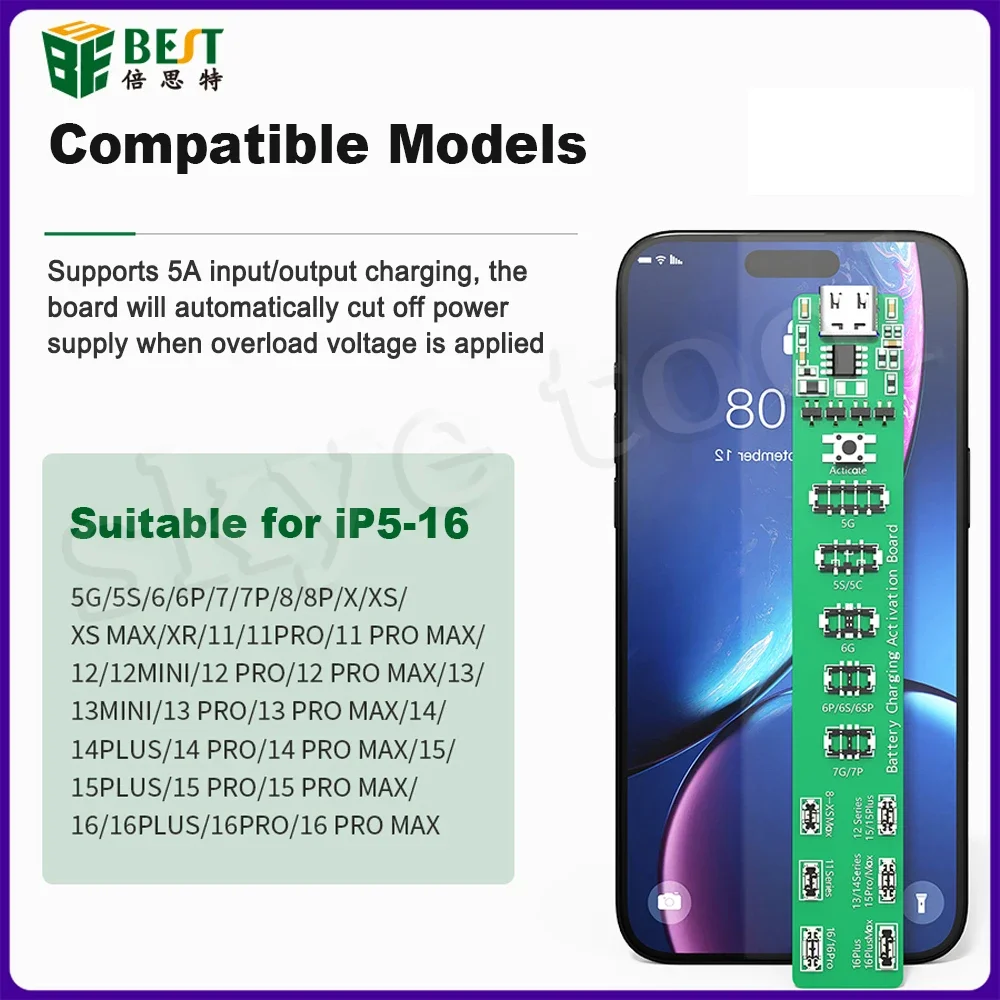 BEST BST-J4 PD Fast Charging (Non Removable) Battery Charging Activation Board For iPhone 5-16 PRO MAX Quick Activation Repair