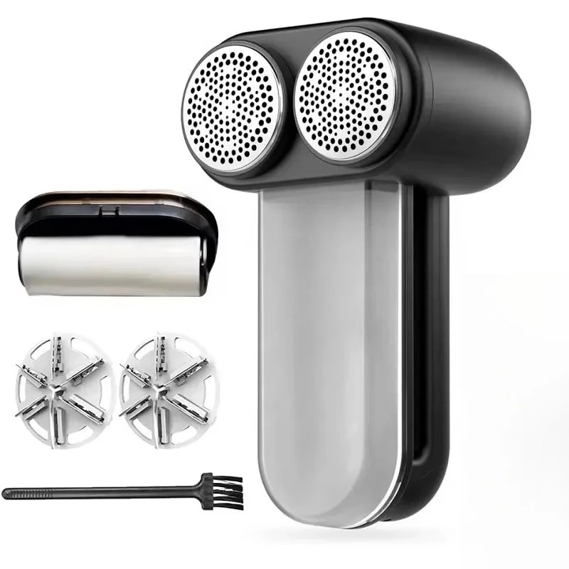 2026 Dual-Head Fabric Shaver Rechargeable LED Screen Electric Clothes Lint Remover Portable Sticky Roller Dual-head lint remover