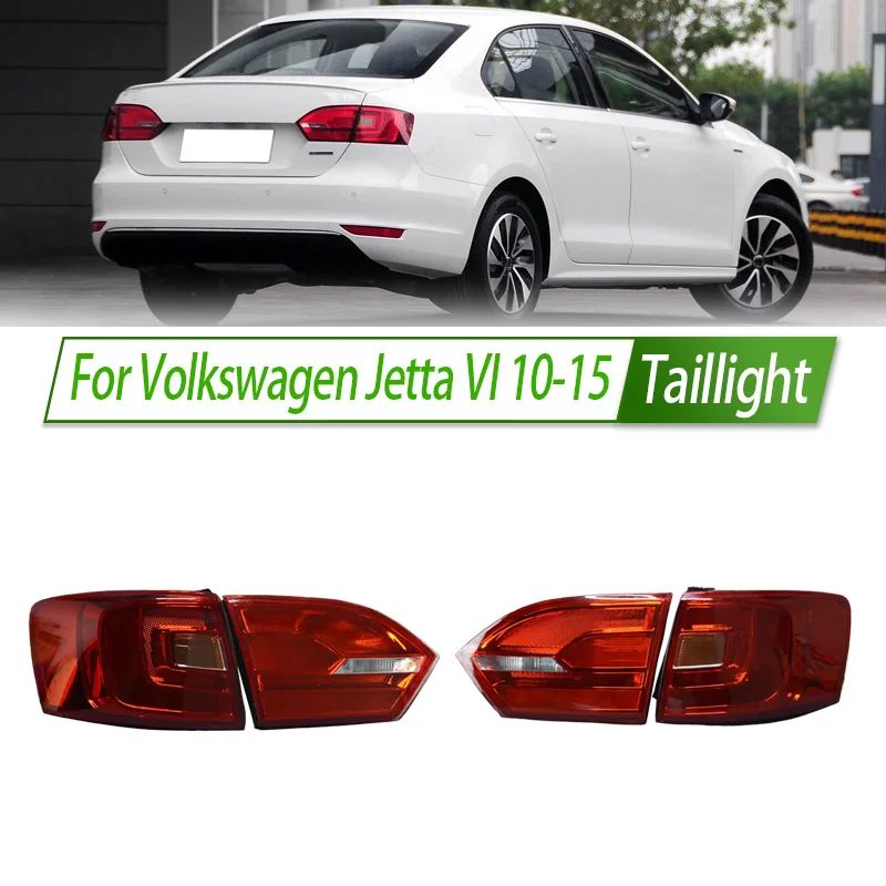 

For Volkswagen Jetta VI 10-15 Car Taillight Assembly OEM Style Rear Lamp with Turn Signal Reverse Light Direct Fit Replacement