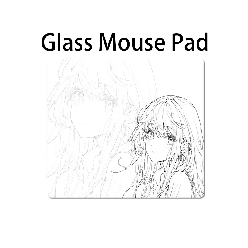 Cool Painting Girl Photovoltaic Glass Mouse Pad Tempered Upgrade Smooth FPS Pc Game & Office Specific Mouse pad Laptop Desk Mat