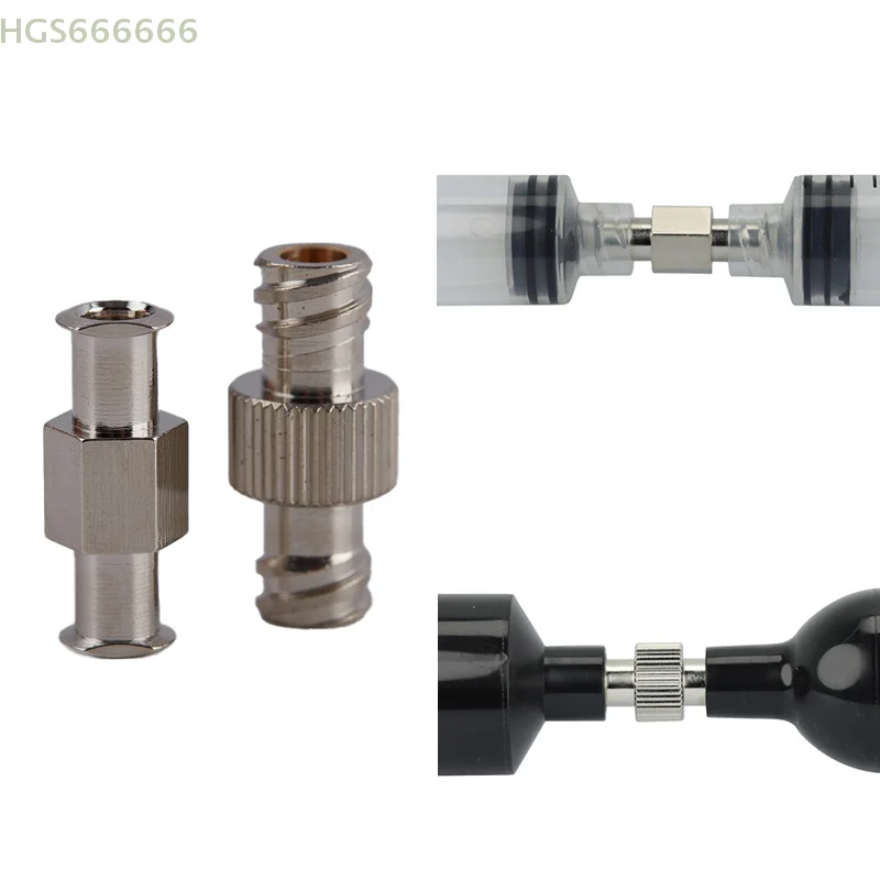 1pcs  Coupler For Pneumatic Parts Female To Female Coupler Luer Syringe Connector Metal Double Joints Luer Lock Adapter