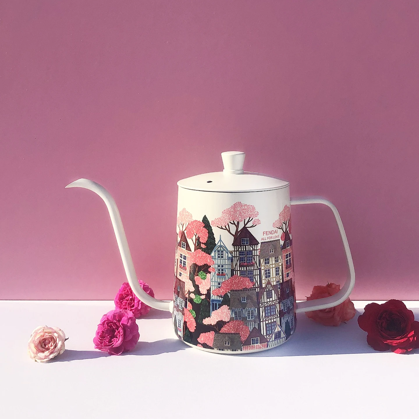 fendai-sakura-small-town-hand-poured-coffee-pot-with-scale-fine-spout-home-use-ear-hanging-304-stainless-steel-utensils-hand
