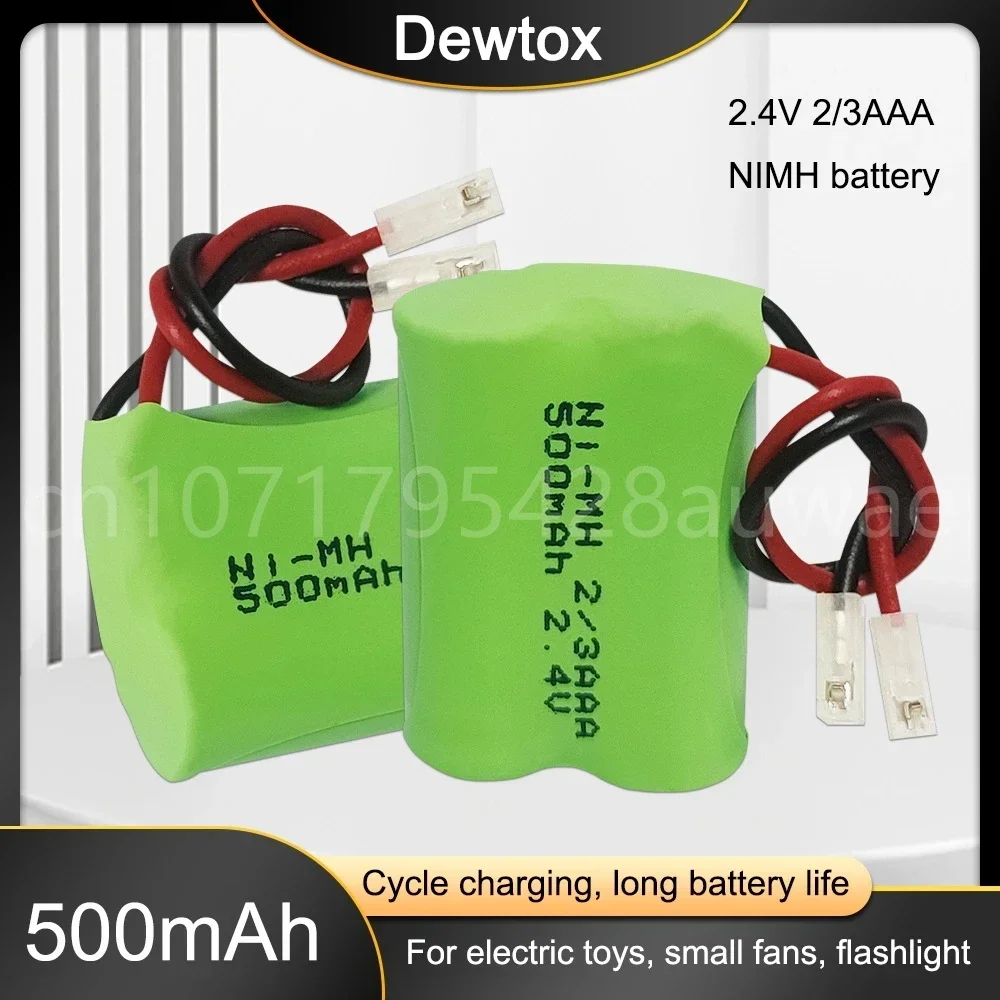 携帯電話用充電式nimhバッテリー,2.4v,2,3aaa,500mah