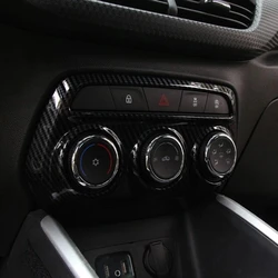 For Chevrolet Onix 2019 2020 2021 Air Conditioning Adjust Buttons Cover Frame Trims ABS Carbon Fiber Car Styling Accessories