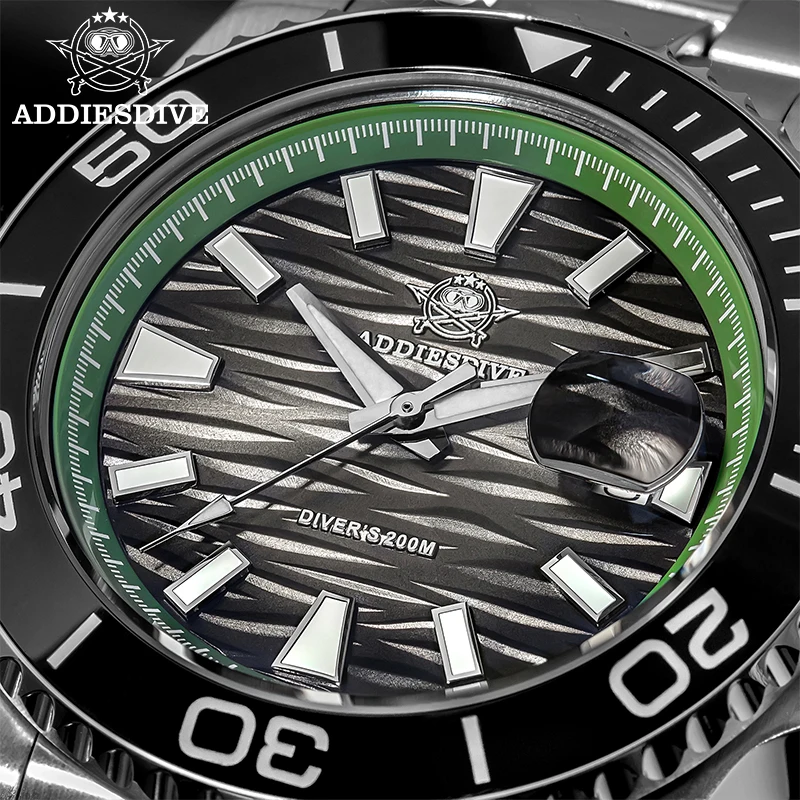 ADDIESDIVE Японские кварцевые часы AD2514 для дайвинга 200 м