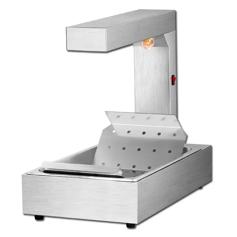 Commercial Electric French Fries Warmer Display Cabinet Stainless Steel Heating Table for Fast Food Restaurant Kitchen