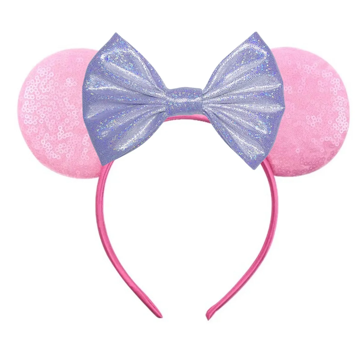 9.5 CM Big Size Matte Pink Mouse Ears Headband For Girls 5\