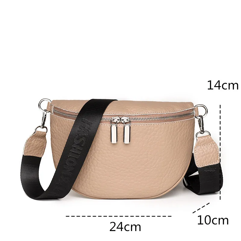 Genuine Leather Women Bag High Quality Cow Leather Handbag Fashion Female bag Shoulder bag Designer Ladies Semicircle Saddle Bag