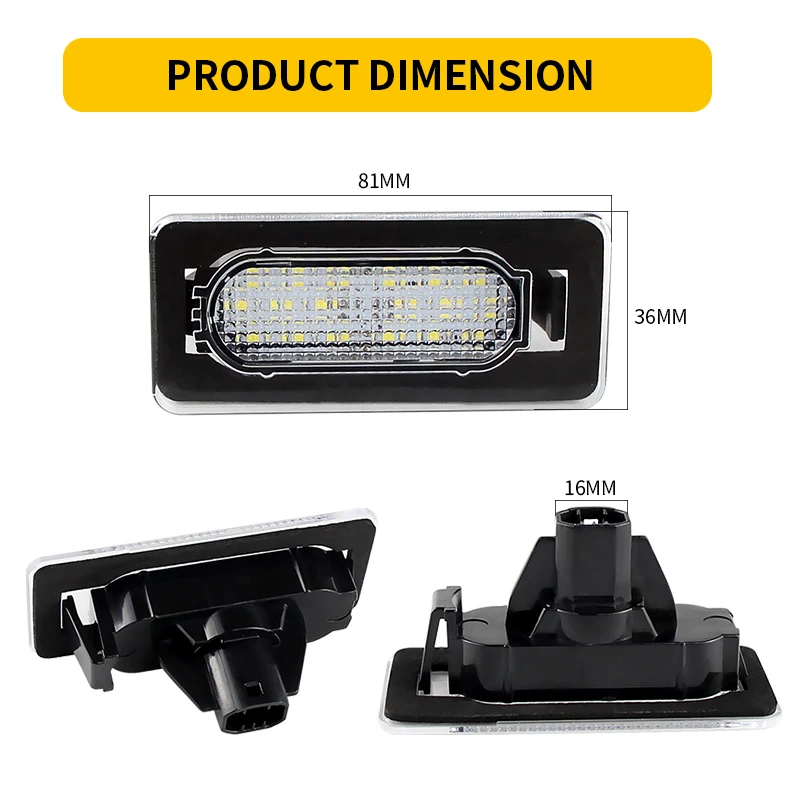 2 قطعة LED رقم لوحة ترخيص أضواء مصابيح بيضاء ل 2014-2021 تويوتا كورولا سيدان OEM # :81270-02250 استبدال ملحقات السيارة #2