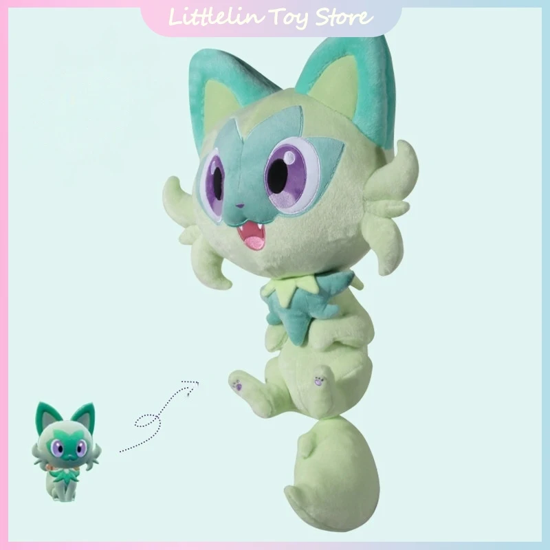 

Мягкая плюшевая игрушка-подушка Покемон Спригатито 48 см, аниме-персонаж, декор для комнаты, подарок на день рождения