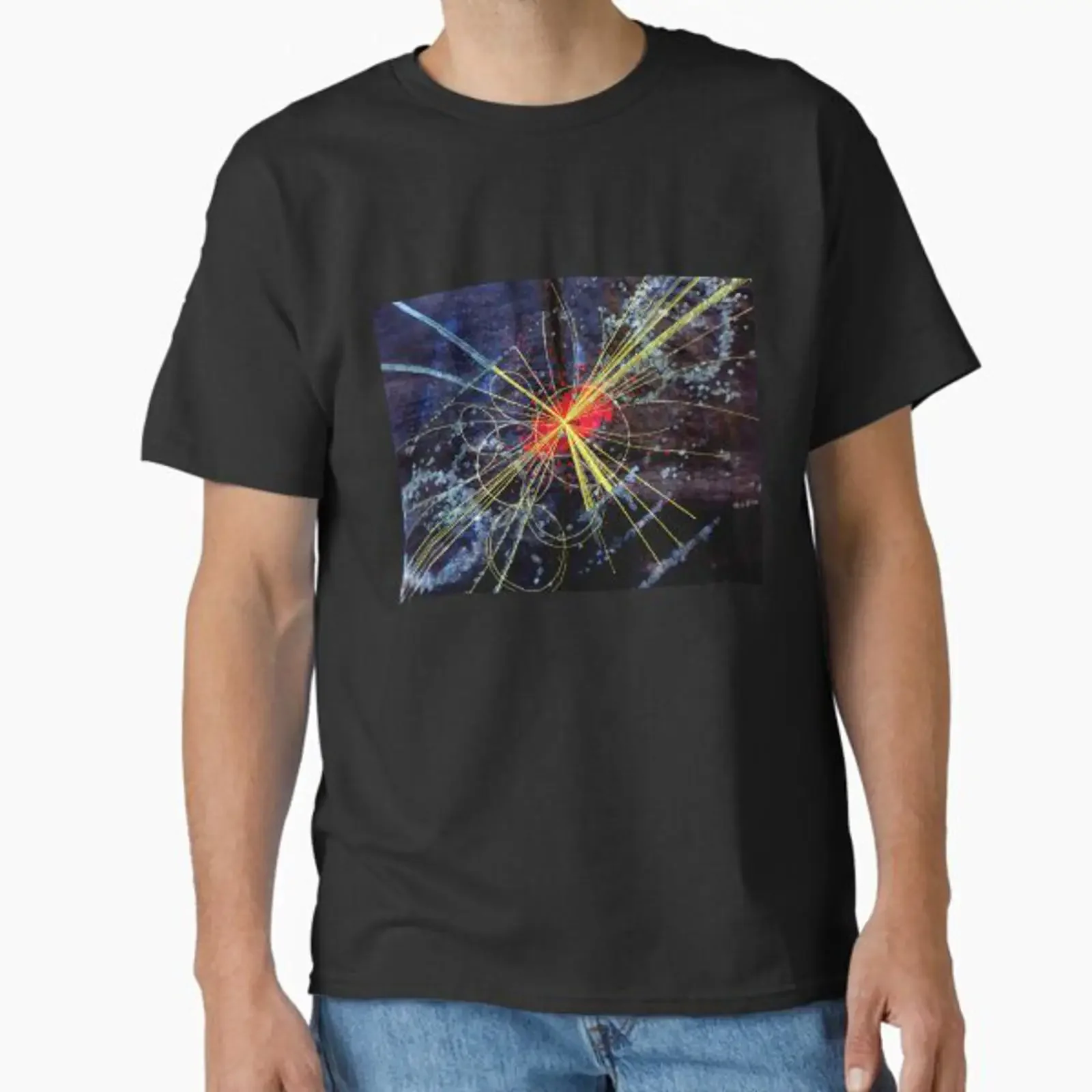 Higgs Boson 1, conçu et vendu par The Hamlet Charity, haut décontracté vintage délavé pour un usage quotidien, vêtements de créateur décontractés