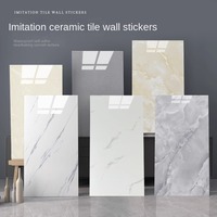 10x Self-adhesive Marble Tiles Sticker Waterproof 30cmx60cm Tiles Floor Stickers PVC Tile  Kitchen Bathroom Wall Sticker
