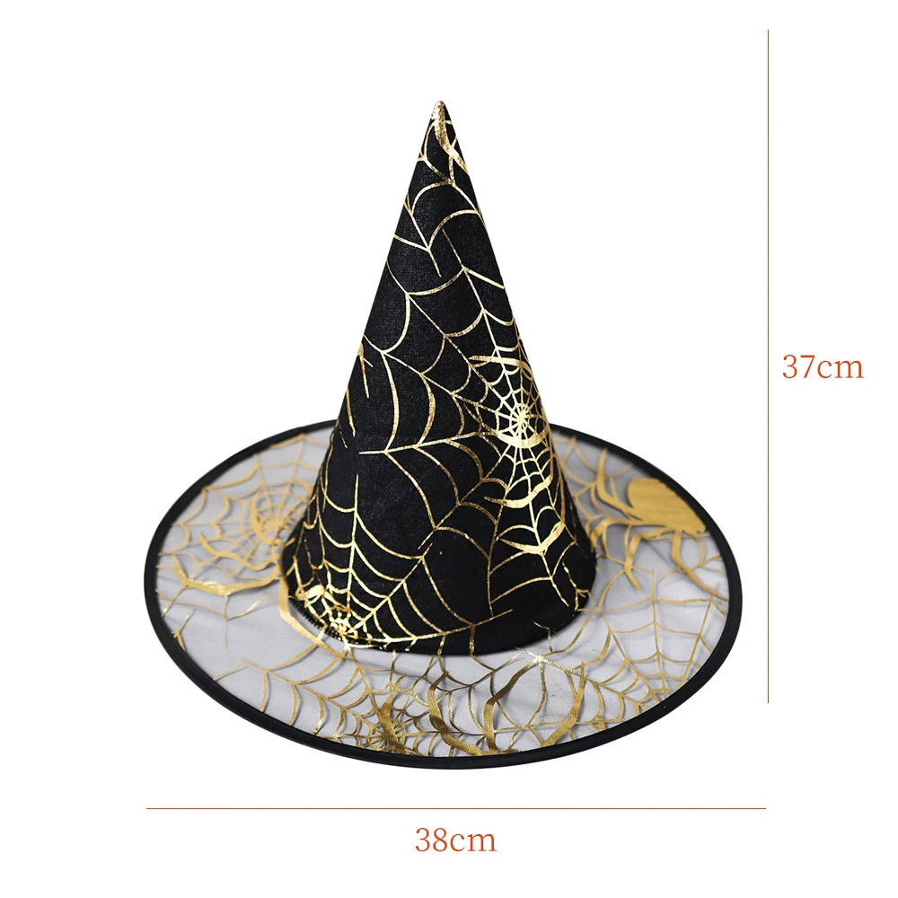 Hexenhut, Halloween-Dekorationszubehör, Hexenhut für Kinder und Erwachsene, Ballkleid, Magic Mesh Wizard Hat für Party – Detail 12