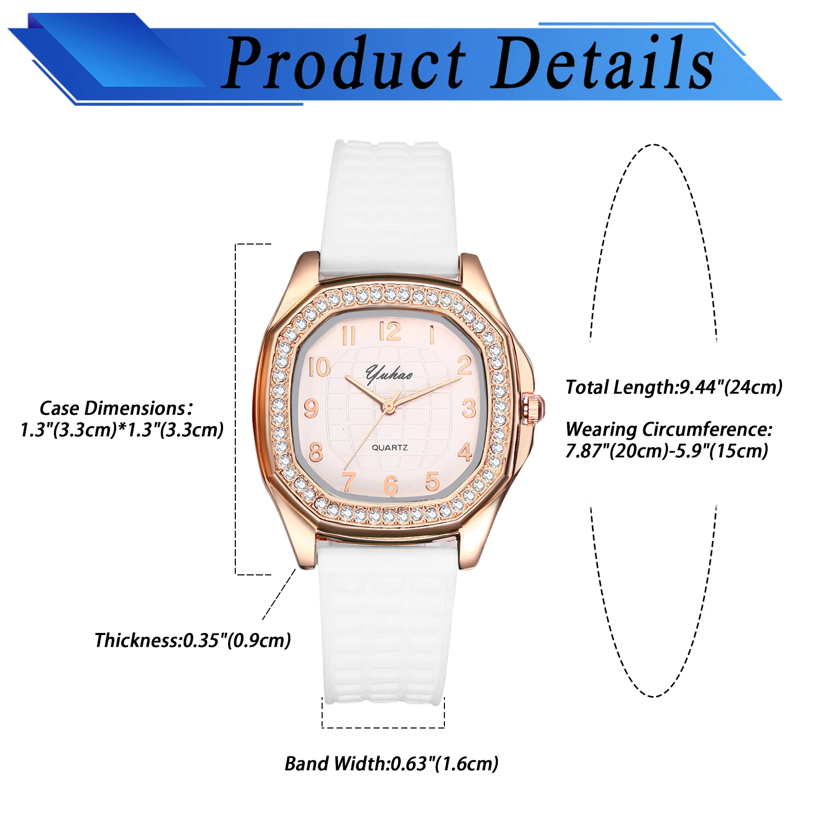 Lancardo-Relógio esportivo feminino quadrado branco, relógio de quartzo impermeável, pele de primo, silicone confortável, pulseira gelatinosa, presentes de dia dos namorados