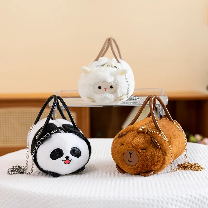 In Stock Kapibala Gloves Squeaky Penguin Pupil Winter Keep Warm And Cold Capybara Bag Chain Bag Cute Toys Ornament Gifts