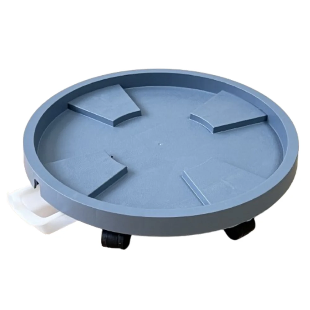 أصيص زهور مستدير صينية متنقلة حامل نباتي متحرك ثابت عالي التحمل مع صينية تصريف صينية نباتات دوارة غير قابلة للانزلاق ساحة الشرفة #1