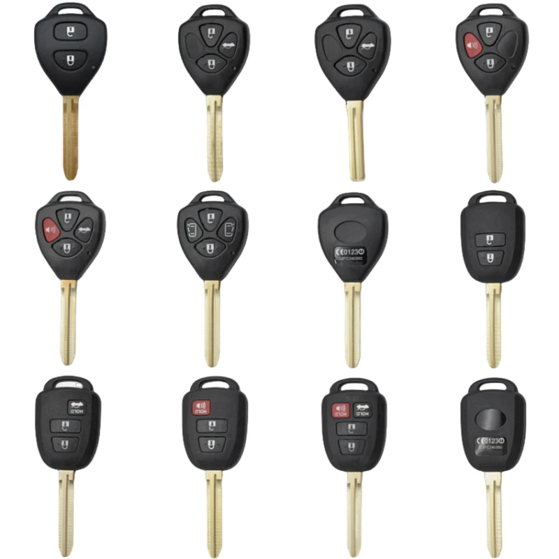 OEM 10Pcs 2/3/4 Button Replacement Key Case Remote Key Shell For Toyota Camry Corolla RAV4 Avensis Matrix Avalon Tundra Pruis