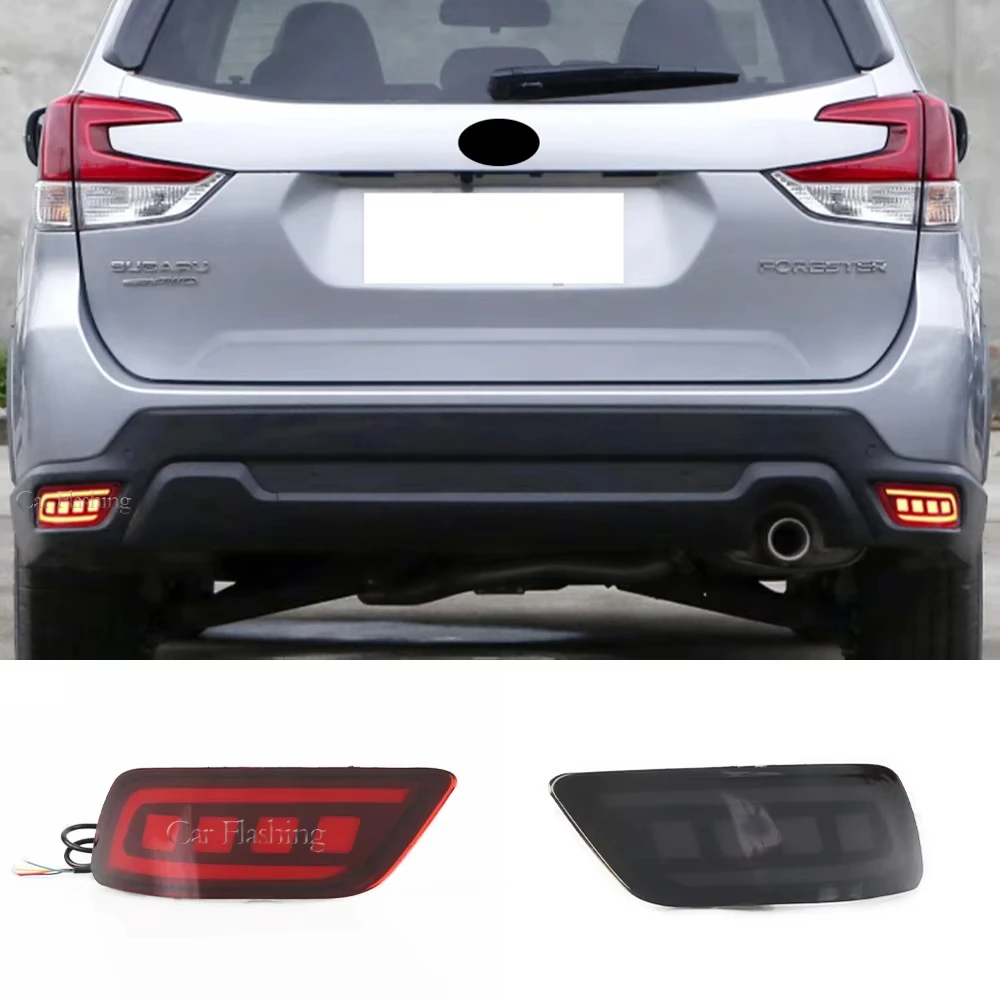 

Автомобильный светодиодный задний бампер для Subaru Forester 2019 2020 2021 2022 2023, стоп-сигналы, противотуманные фары, указатели поворота заднего хода